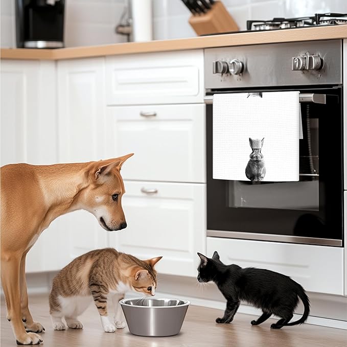 Funny Bunny Hand Towels Set of 2, Funny Rabbit Forest Animal Brush Teeth Hand Towels for Bathroom Washroom Restroom, Bunny Decor Gifts for Kids, Cute Rabbit Kids Nursey Bathroom Decor,16x24In