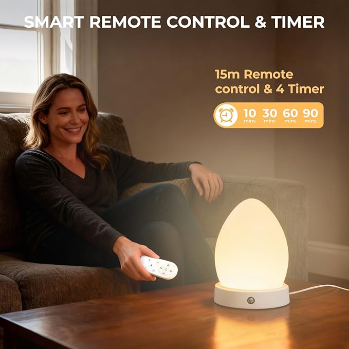 Bright lamp,Sunlight Lamp 20000 Lux with Remote Control, 3 Color Temperature & 5 Brightness Level & Timer,12V 2A Adapter,Daylight Lamp for Home, Office,Happy Life, Decoration