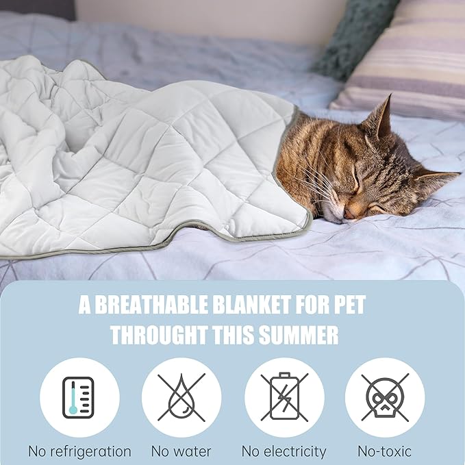 Leekalos Dog Cooling Mat Blanket - Portable Pet Cooling Cushion For Home & Outdoor