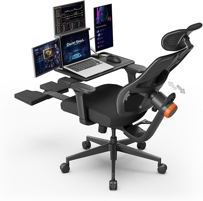 Newtral Ergonomic Office Chair, Ergonomic Mesh High Back Desk Chair, Computer Task Chair, with Footrest, Adaptive Lumbar Support
