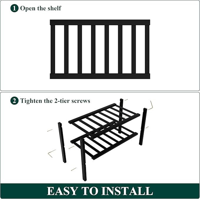 Smiry Shoe Rack, 2 Tier Small Bamboo Shoe Organizer, Stackable Free Standing Wooden Shoe Storage Shelf for Closet, Entryway, Front Door Entrance, Black