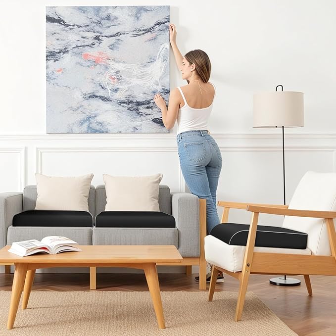 Seat Cushion for Tailbone Pain Relief, Office Chair Cushion, Memory Foam Large Chair Cushion with Non-Slip Cover for Soft Support at Office Chair, Car Seat, Airplane Black/XLarge