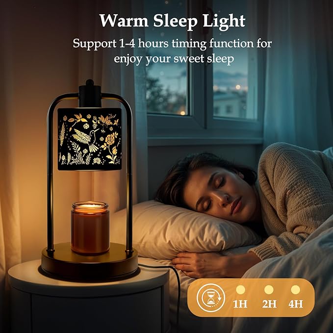 Candle Warmer Lamp Electric with Timer: Wax Melts for Warmer Yankee Candles Large - Dimmable Candle Warmer for Birthday Christmas Gift Bedroom Home Decor