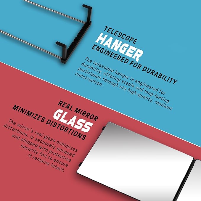 The 360 Mirror - 3 Way Mirror for Self Hair Cutting - Adjustable Trifold Barber Miror to Cut Your Own Hair - Tri Fold Self Haircut System for Men and Women Braiding - Three Sided Miror for Haircuts