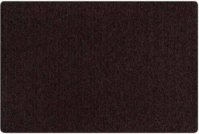 Non Slip Brown Solid Rubber Back Thing Door Mat for Entryway 2x3 for Kitchen, Rug for Bathroom, Stain Resistant Easy Cleaning Non Shedding Carpet Brown 2 x 3