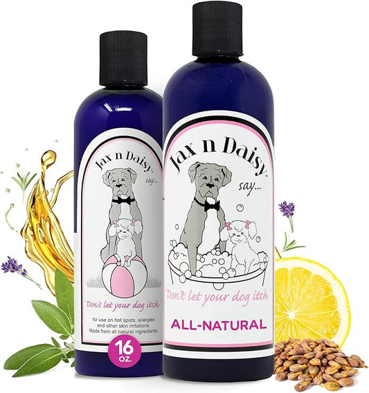 Itch Relief Shampoo and Lotion Dog Shampoo Sensitive Skin Itch Relief for Dogs and Dog Lotion Relieve Itching with Our Anti 2 Bottles 1 8oz 1 16oz