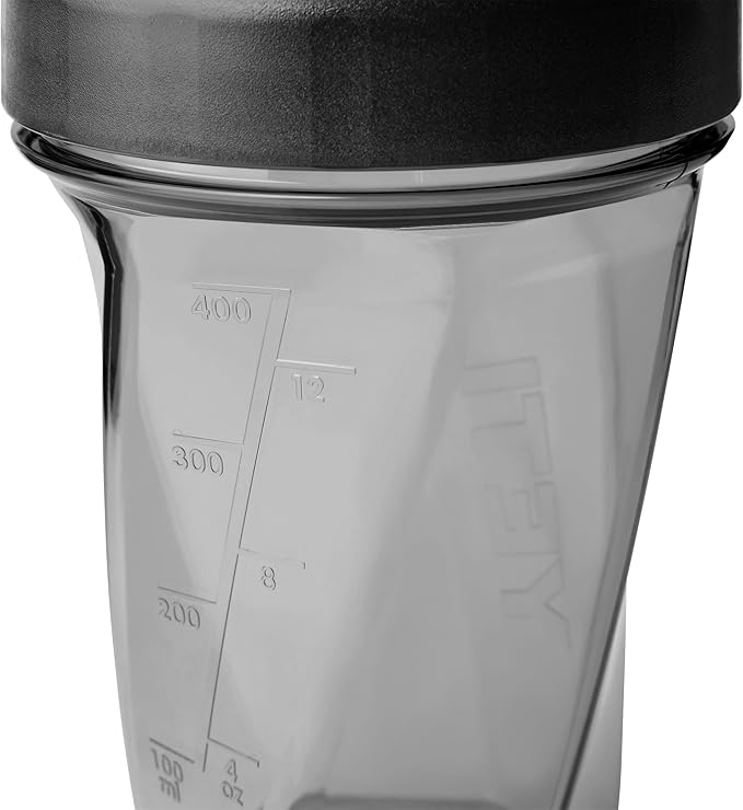 YETI Yonder Helimix Vortex Blender Shaker Bottle Holds up to 20oz | No Blending Ball or Whisk | USA Made | Portable Pre Workout Whey Protein Drink Shaker Cup | Dishwasher Safe, Charcoal