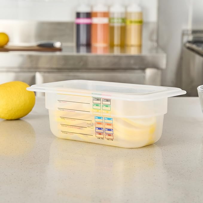 Restaurantware Food Storage Container 1 Pack of 6.8 x 4.2 x 2.5 Inches Plastic Stackable Storage Box White Reusable Label Container Dishwasher Safe For Restaurants And Kitchens