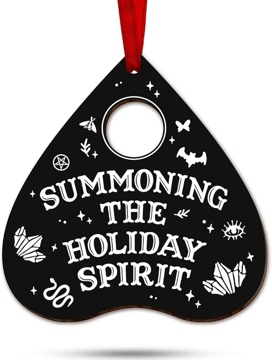 Horror Christmas Ornaments - Horror Ornaments for Christmas Tree - Witchy Decor for Creepmas, Goth Ornament for Emo, Ouija Board and Planchette Inspired