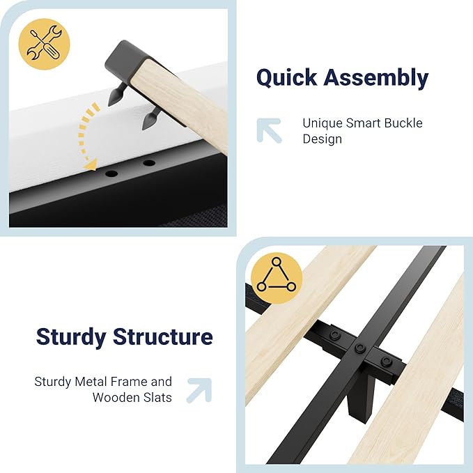 Allewie Queen Size Velvet Bed Frame with 3 Storage Drawers, Upholstered Platform Bed with Wingback Storage Headboard and USB Ports, No Box Spring Needed, Easy Assembly, White