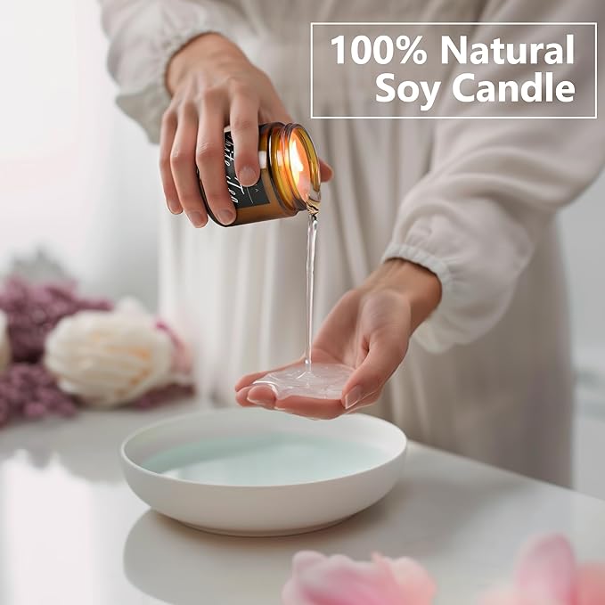 MOASITN Blueberry Highly Scented Candles for Home| Natural Soy Aromatherapy Candle| Handmade Long Lasting Jar Candle Gift for Women,Men as Birthday,Summer,Relaxing,Gifts| 7oz