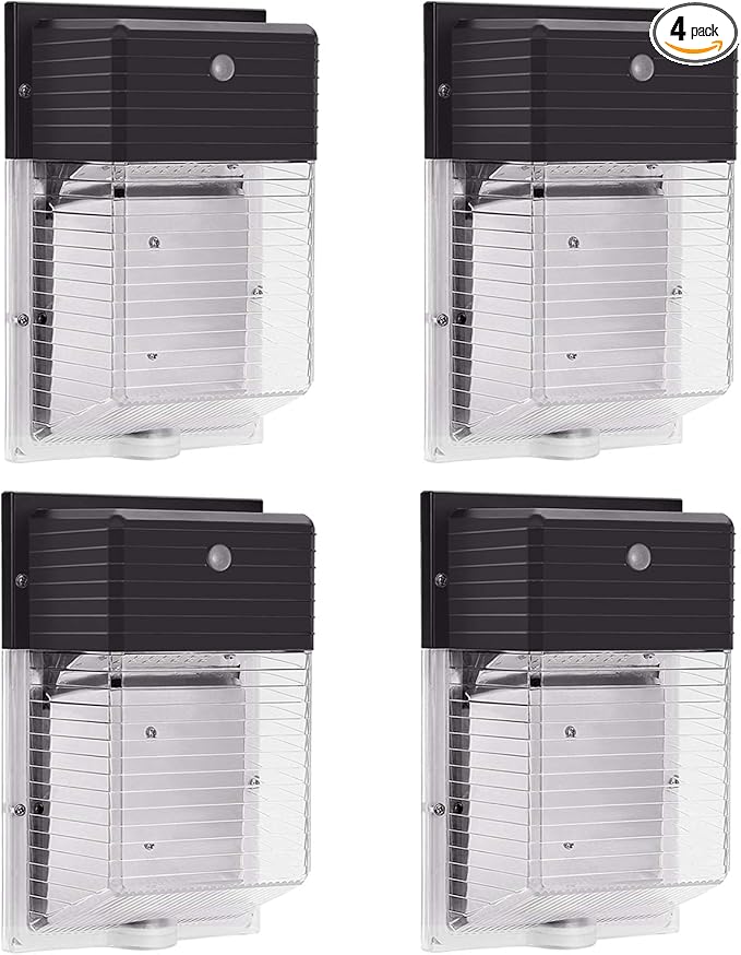 LED Wall Pack Light,30W 4050lm 5000K Dusk to Dawn Photocell,IP65 Waterproof, 400W Equiv. AC100-277V, ETL Listed Outdoor Security Exterior photocell Lights 4 Pack