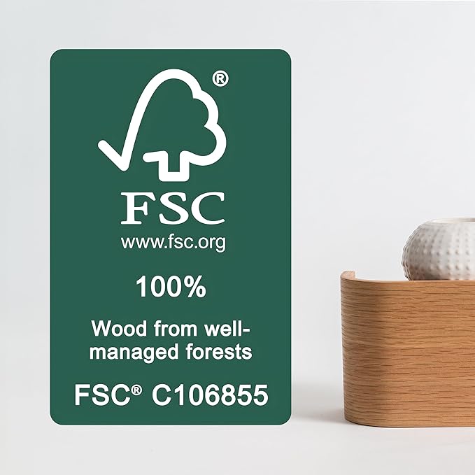 Kazai. Wall-Mounted Coat Rack 'Toke' - Modern Design Coat Rack with Hidden Wall Hooks - Solid Wood Veneer Panel Coat Hanger - Oak