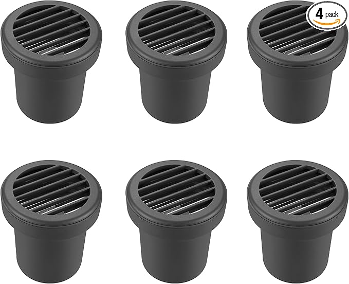 5 Inch 6.5W Low Voltage Under Ground Light, Outdoor In-ground Lighting with Grated Top, 12V 3000K Warm White Waterproof LED Lights for Garden Fence Pathway Deck Driveway Walkway, 6 Pack