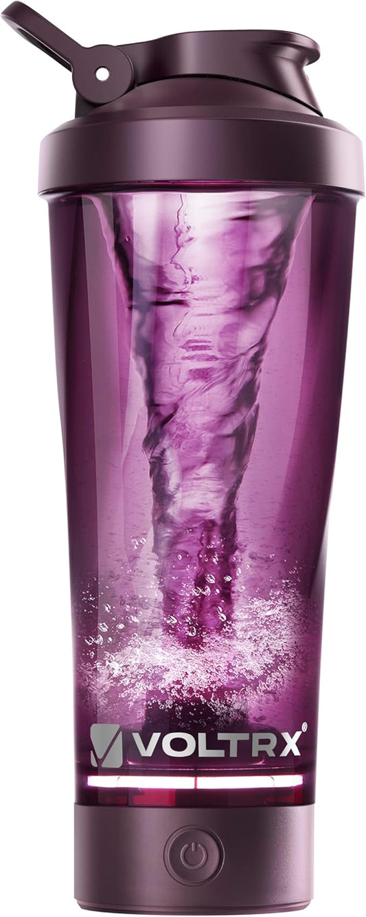 VOLTRX Premium Electric Protein Shaker Bottle, Made with Tritan - BPA Free - 24 oz Vortex Portable Mixer Cup/USB Rechargeable Shaker Cups for Protein Shakes