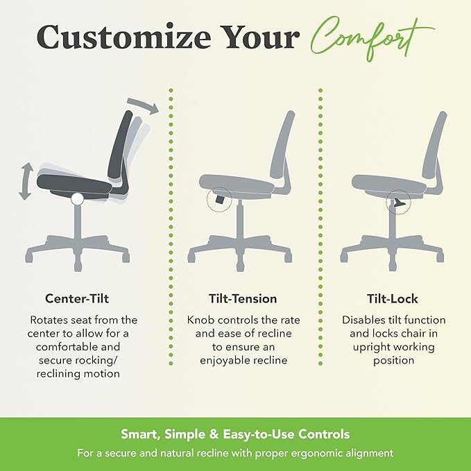 HON Crio Ergonomic Office Chair, High Back Task Chair with Adjustable Arms, Lumbar Support, 360 Swivel, Center-Tilt Recline, for Desks, Computers, Home Office, Black