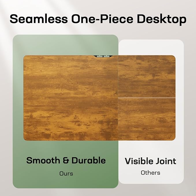 Marsail Electric Standing Desk with One-Piece Desktop,55 x 30 inch Height Adjustable Office Gaming Computer Desk with Deeper Tabletop, Home Office Stand up Desk with 4 Memory Presets, 2 Packages