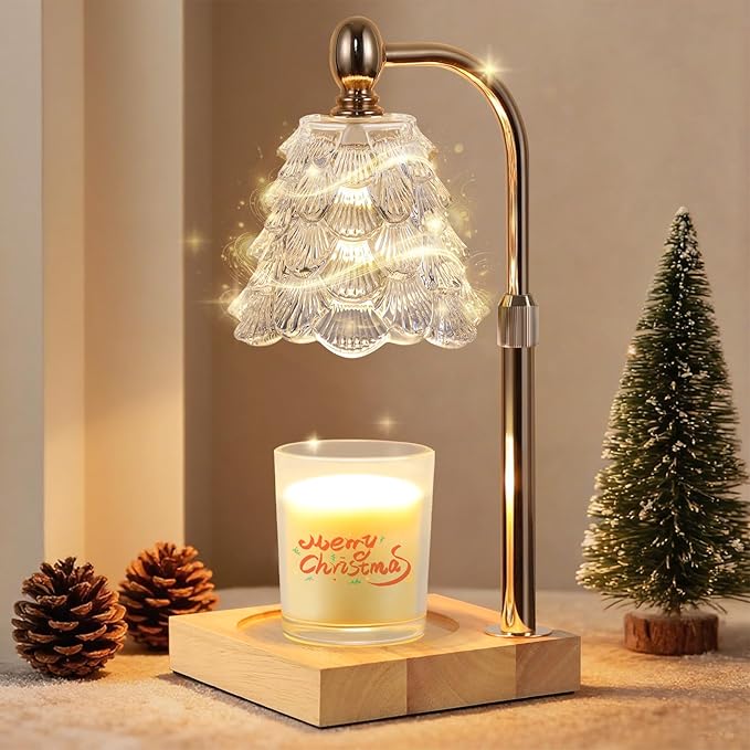 Candle Warmer Lamp with Timer Dimmer Adjustable Height, Candle Warmer with 2 Bulbs for Jar Candles, Home Decor, Birthday Gifts for Women