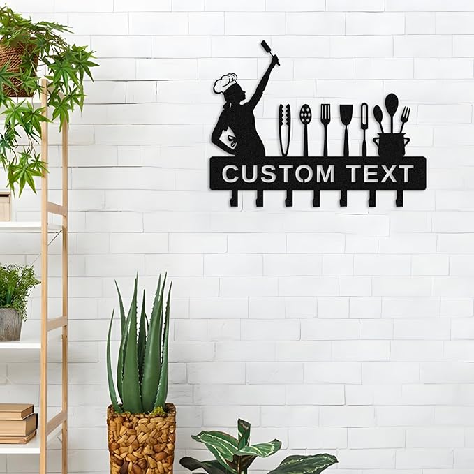 Custom Key Holder for Wall with Name,Personalized Metal House Key Hanger,Wall Mounted Key Hooks,Home Decor,Mother's Day Gifts Style 3