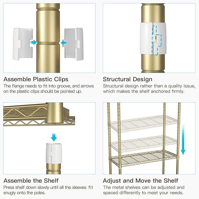FUTASSI P1 Rolling Clothes Rack, Movable Metal Garment Closet Organizer with Lockable Wheels, Clothing Wardrobe with Double Hanger Rods and Hooks, 35.4" W x 15.7" D x 80.5" H, Load 450lbs, Gold
