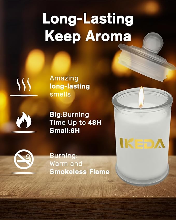 Scented Candles,3pcs Nature Aroma Home Aromatherapy Candles Gifts Set,80h Long Lasting Burn Time Soy Wax Candle for Bar, Birthday, Valentine, Christmas
