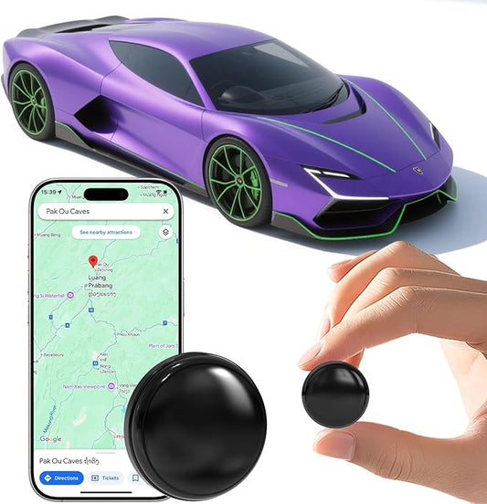 2025 Magnetic GPS Tracker for Vehicles - No Monthly Fee Real-Time Car Locator | Waterproof Hidden Tracking Device for Kids, Pets, Elderly & Assets | 1-Year Battery Life | No SIM/Subscription Needed
