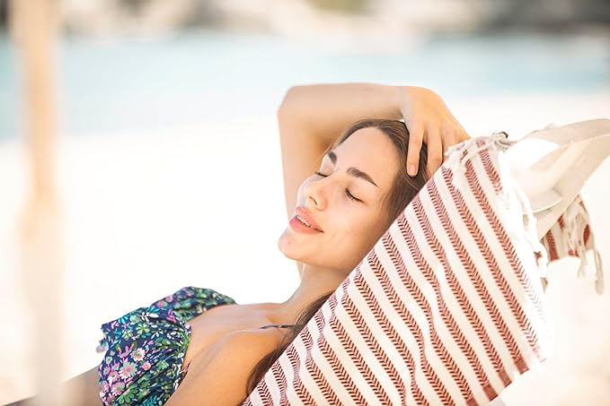 Bazaar Anatolia Turkish Beach Towel – 100% Cotton, Quick Dry, Sand Free Towel for Bathroom, Travel, Camping – Oversized 71x39 Inches – Arpa Maroon