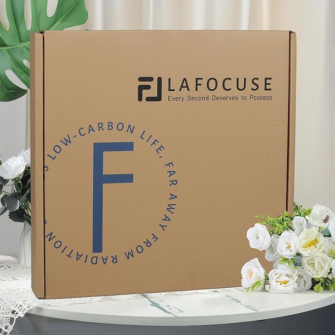 Lafocuse 23 Inch Wooden Large Wall Clock with Moving Gears, Roman Numeral, Black, Unisex