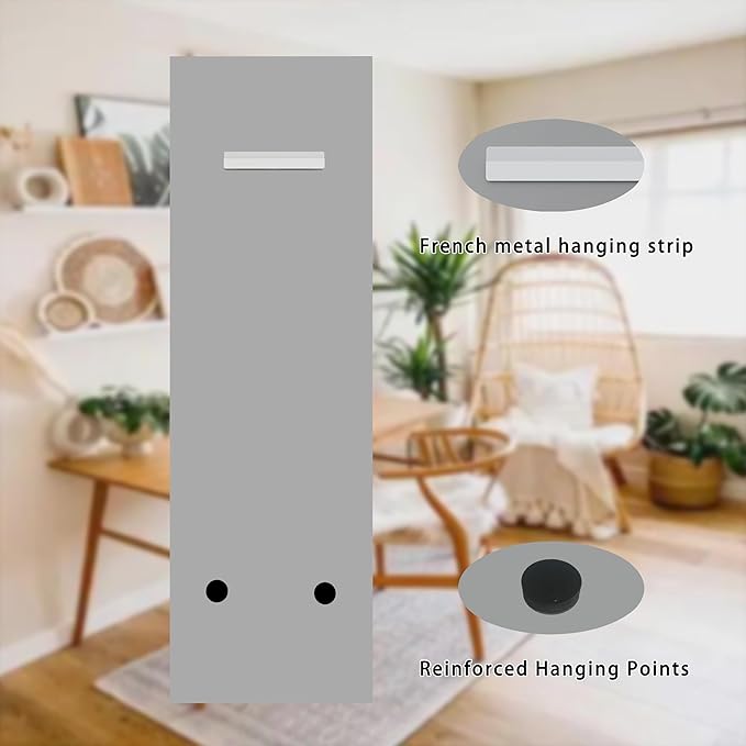 Full Length Mirror Door Hanging, 64X21 Full Length Hanging,Beveled Mirror Frameless，Bedroom, Wardrobe, Door (64 * 21 Inch)