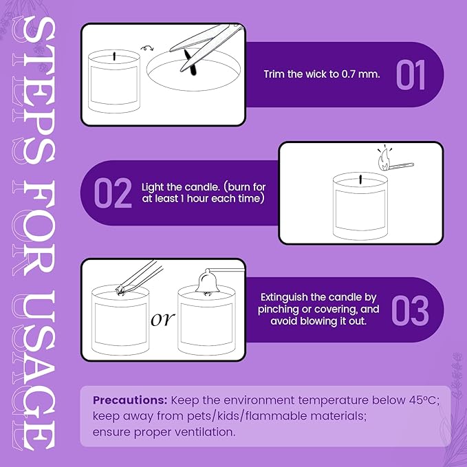 KOTKAS Lavender Eucalyptus Scented Candles - 8oz Natural Scented Soy Candles for Home Non Toxic Aromatherapy Lavender Candles Gifts for Women Bath Relaxing Calming Soothing Relaxation Stress Relief