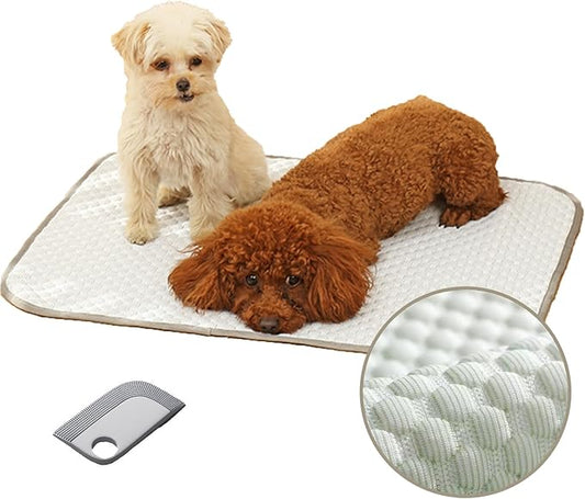 Trumoon Cooling Mat for Dogs and Cats, Pet 3D Pebble Cooling Blanket for Indoor and Outdoor (Grey, X-Large(27.6"×39.4"))