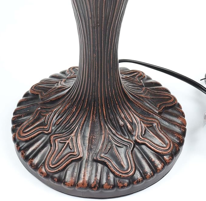 Bieye B10024 Antique Metal Table Lamp Base with 3-Light Sockets (Brown, 7" Wx25 H)