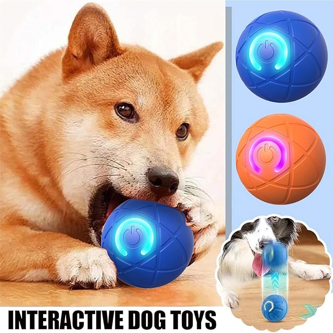 Shaky Ball Toy for Dogs, Automatic Moving Dog Toy Ball for Dogs(Cosmic Orange)
