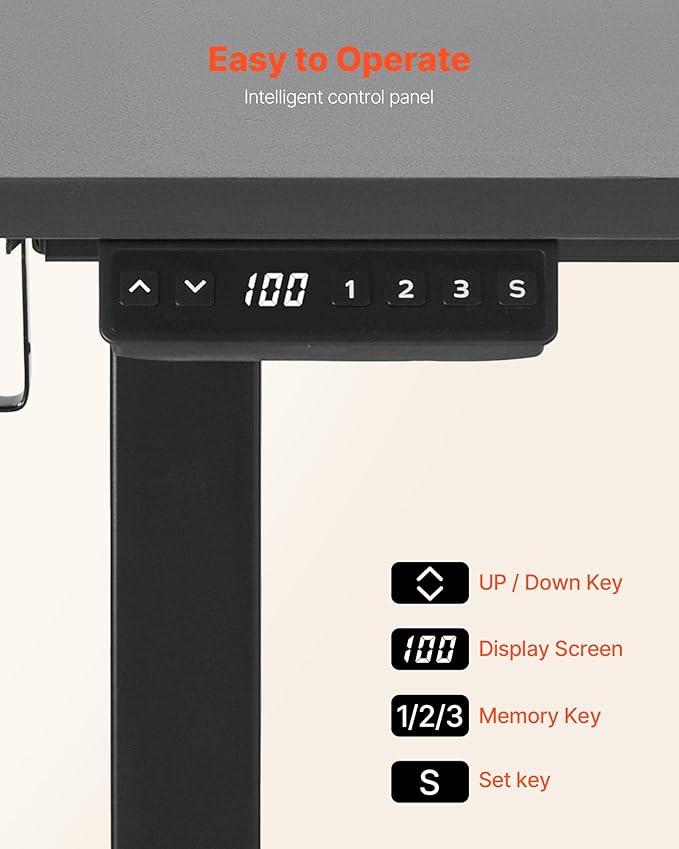 VEVOR Electric L Shaped Standing Desk 63"x39", 3 Memory Height Adjustable, Dual Motor Corner Sit Stand Up Desk with 2 Hooks, Heavy Duty Carbon Steel Computer Table Workstation, Easy to Assemble, Black