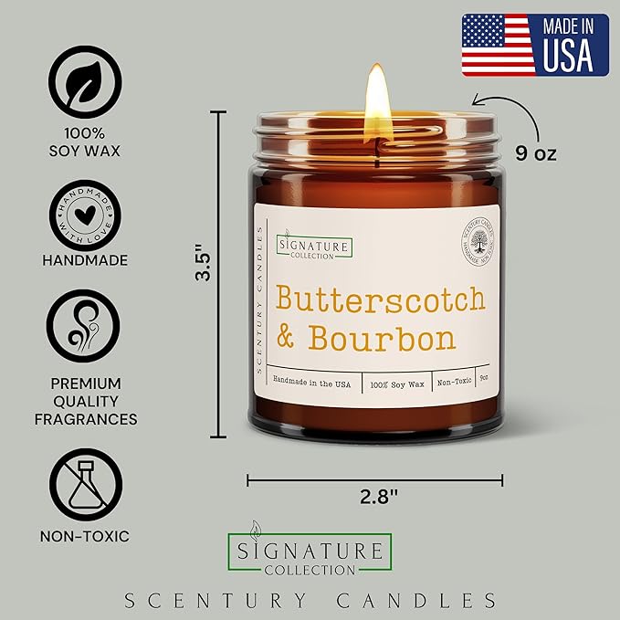 Lush Linen Scented Candle, Many Scents to Choose from, All Natural Non-Toxic Soy Wax, Handmade in The USA(Lush Linen)