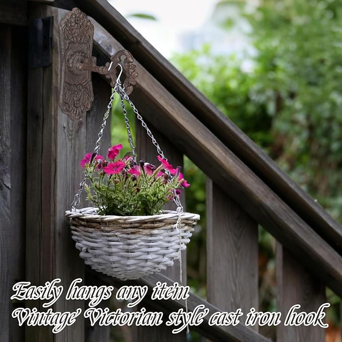 2 Pack Decorative Vintage Cast Iron Wall Hooks Ocean Theme Key Wall Holder for Hanging Coats Key Bags Hats Towels Hanger Rustic Farmhouse Decor