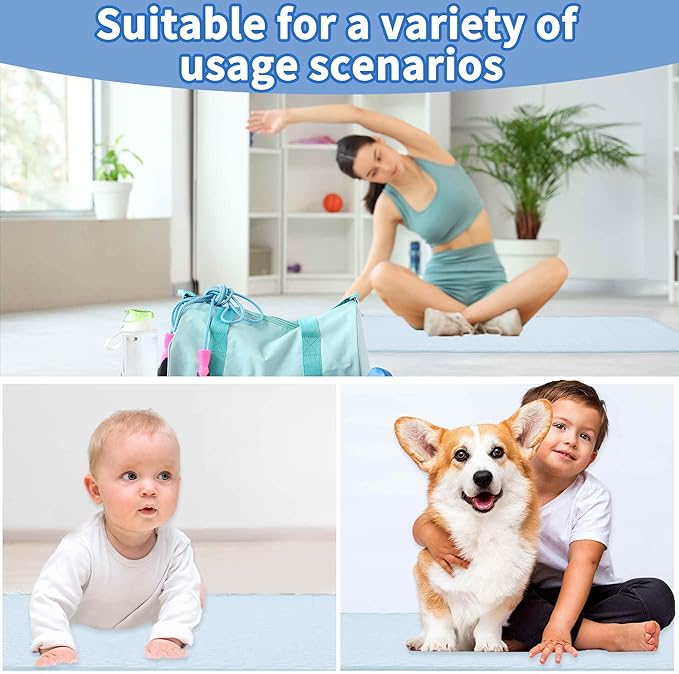 Dog Cooling Mat, Durable Machine Washable Pets Cool Pad, XX-Large, Blue