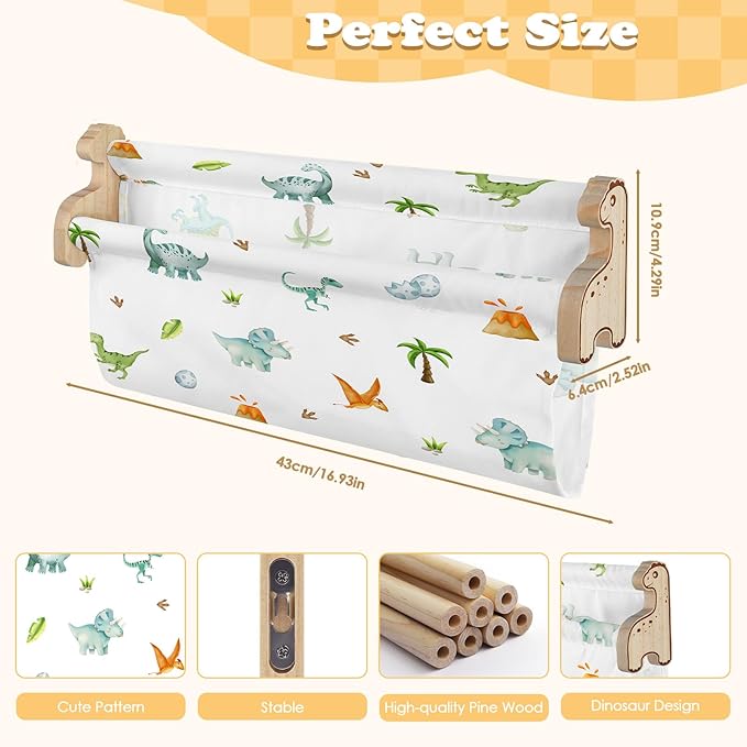 Floating Book Shelves for Wall Set of 4 Wood Nursery Bookshelves for Kids Room 16.9 Inch Kids Bookshelf for Books Toys and Decor,Wall Mounted Storage for Baby Boys Girls Bedroom Living Room