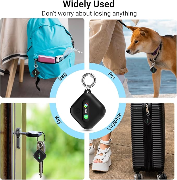 2 Pack Bluetooth Tracker for i0S or Android - Dual System Key Finder/Backpack Tracking Tag/Item Locator/Luggage Smart Tag/Pet Tracker, Compatible with Apple Find My or Google Find Hub,IP67 Waterproof