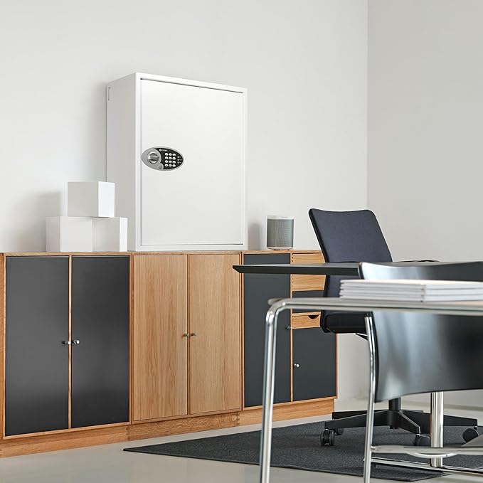 Barska 736-Key Digital Wall-Mount Key Cabinet Safe – Steel Key Lock Box with PIN Code Access, 2 Locking Bolts & Key Tags – Ideal for Home, Office, Property Management & Businesses