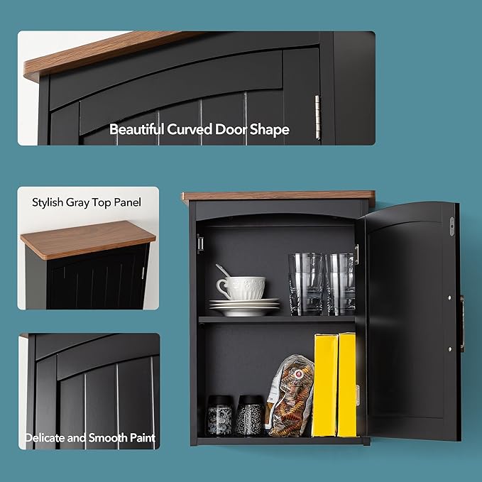 Bathroom Wall Cabinet 15 x 20 Inch Small Wall Cabinets Single Door Over Toilet Medicine Cabinet for Small Bathrooms