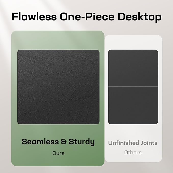 Marsail 55 x 30 Electric Standing Desk with One-Piece Desktop, Sit Stand Desk with Thickened Tabletop, Height Adjustable Stand Up Desk with Cable Management for Home Office(Frame+Desktop, 2 Packages)