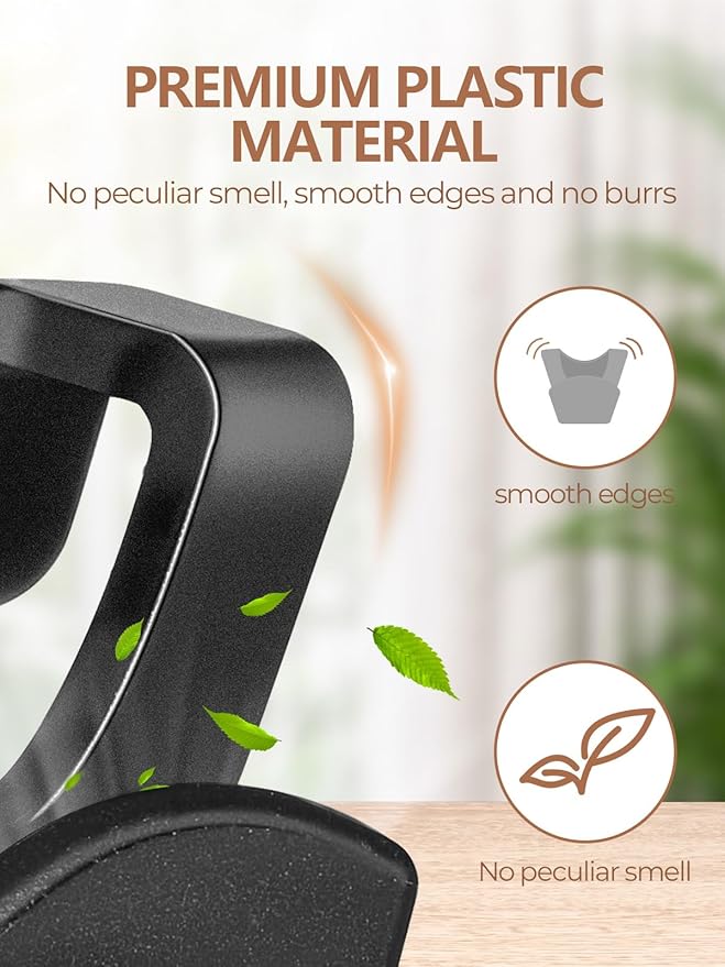 HOUSE DAY Space Saving Hanger Hooks 20 Pack, Black Clothes Hanger Connector Hooks, Heavy Duty Hangers Hook Space Saver, Sturdy Hangers Connector Hook, Premium Cascading Space Saver for Closet