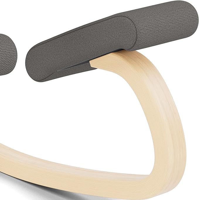 Varier Variable Natural/Grey Ergonomic Office Kneeling Chair – Active Sitting, Rocking Seat for Home, Study & Posture Support – 10 Year Quality Guarantee