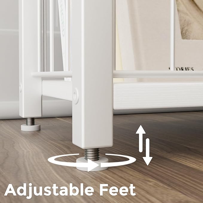 Narrow Side Tables Set of 2 with Magazine Holder, Skinny End Tables Perfect for Small Spaces, Space-Saving Design for Living Room, Bedroom, or Office, 7.1" D x 16.9" W x 23.6" H, White