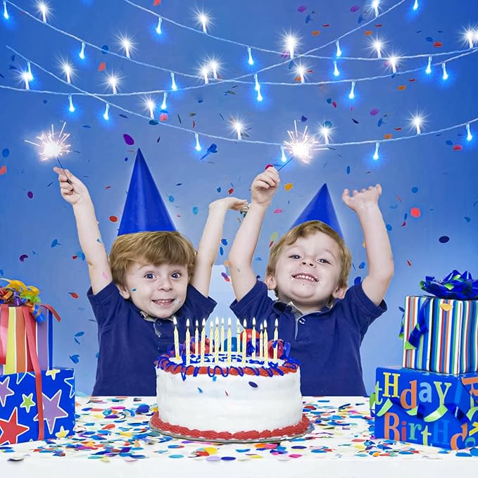 500 LED Christmas Lights Outdoor, 164ft Christmas String Lights for Bedroom 8 Modes Waterproof Plug in Twinkle Fairy Light for Indoor Outside Bedroom Home Party Decoration, Blue&White