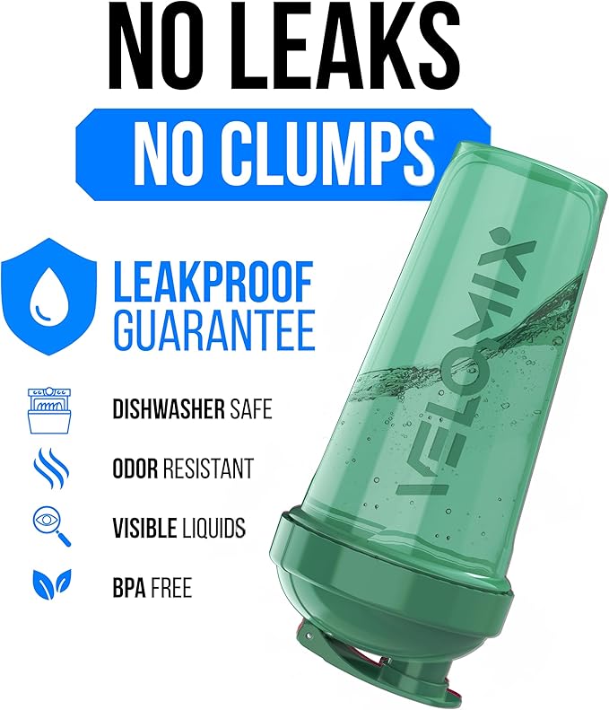 VELOMIX -6 PACK- 28 oz Protein Shaker Bottle for Protein Mixes - 6x Wire Whisk | Leak Proof Shaker Cups for Protein Shakes | Protein Shaker Bottle Pack | Protein Shake Cup (Hawai Shadows)