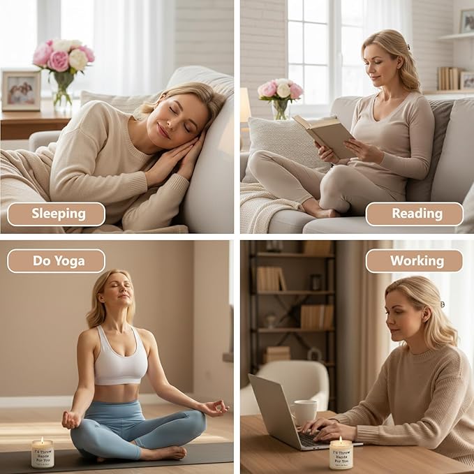 Gifts for Women, Birthday Gifts for Women, Unique Friendship Christmas Gift for Mom, Womens, Best Friend, Her, Sister, Bestie, Funny Lavender Scented Candles with Replaceable Stickers Gift Ideas