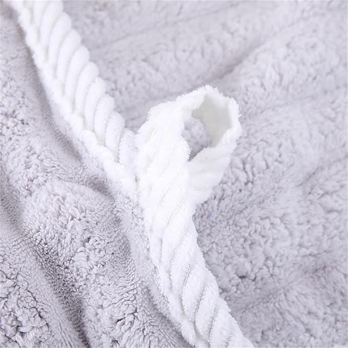 Soft Bath Towels Set, Microfiber Ribbed Oversized Bath Towels Extra Large for Bathroom, Home, Hotel, Spa, Beach, Pool, Gym (8-Piece Towel Set, Grey)