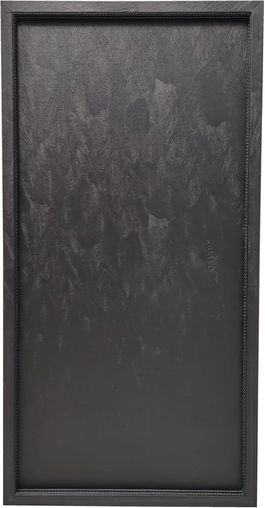 35 * 18 inches High-End Light Luxury Leather Rectangle Oversized Service Tray for Ottoman Tray, Coffee, Food, Family Dinner, Picnic, Party Essentials (Black, 35 * 18 inch)